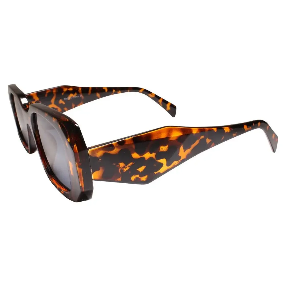 Classic Tortoise Rectangle Sunglasses Men and Women Timeless Style and UV